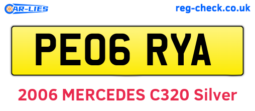 PE06RYA are the vehicle registration plates.
