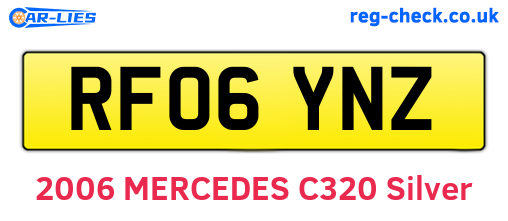 RF06YNZ are the vehicle registration plates.