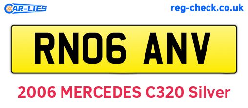 RN06ANV are the vehicle registration plates.