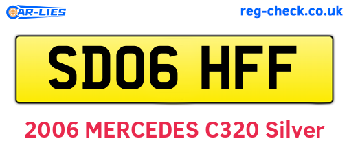 SD06HFF are the vehicle registration plates.