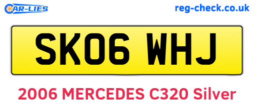 SK06WHJ are the vehicle registration plates.