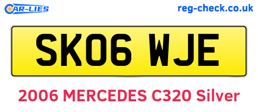 SK06WJE are the vehicle registration plates.