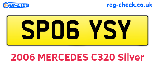 SP06YSY are the vehicle registration plates.