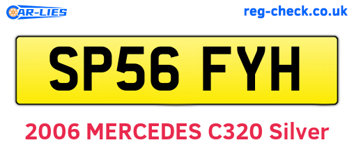 SP56FYH are the vehicle registration plates.