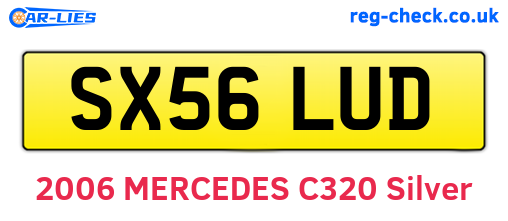 SX56LUD are the vehicle registration plates.