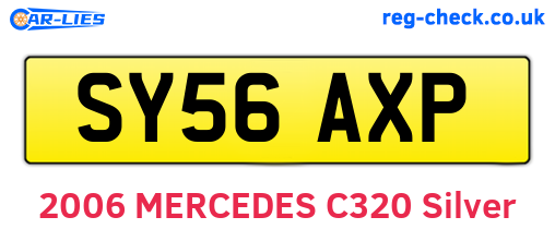 SY56AXP are the vehicle registration plates.