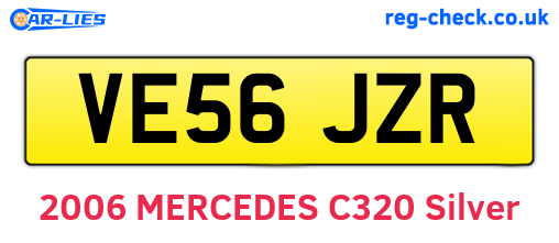 VE56JZR are the vehicle registration plates.