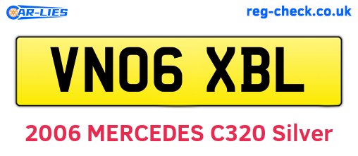 VN06XBL are the vehicle registration plates.