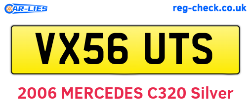 VX56UTS are the vehicle registration plates.