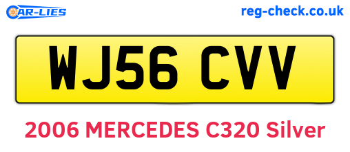 WJ56CVV are the vehicle registration plates.