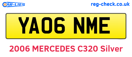 YA06NME are the vehicle registration plates.