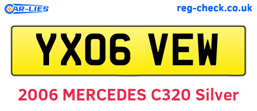 YX06VEW are the vehicle registration plates.