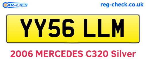 YY56LLM are the vehicle registration plates.
