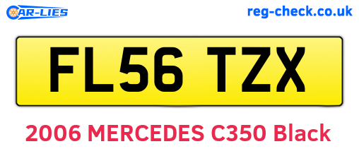 FL56TZX are the vehicle registration plates.