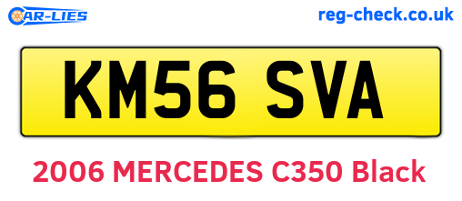 KM56SVA are the vehicle registration plates.
