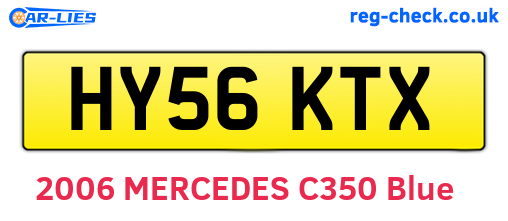 HY56KTX are the vehicle registration plates.