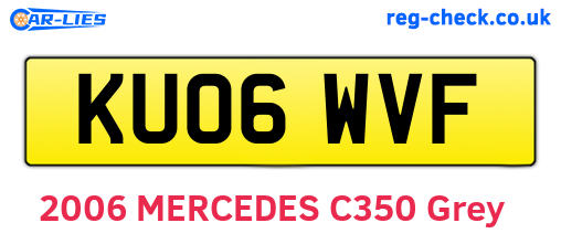 KU06WVF are the vehicle registration plates.