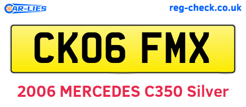 CK06FMX are the vehicle registration plates.