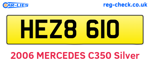 HEZ8610 are the vehicle registration plates.