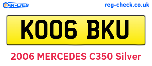 KO06BKU are the vehicle registration plates.