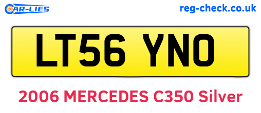 LT56YNO are the vehicle registration plates.