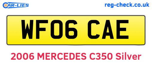 WF06CAE are the vehicle registration plates.
