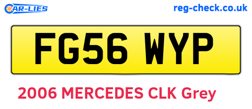 FG56WYP are the vehicle registration plates.