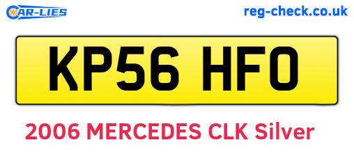 KP56HFO are the vehicle registration plates.