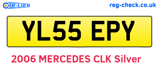 YL55EPY are the vehicle registration plates.