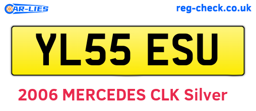 YL55ESU are the vehicle registration plates.