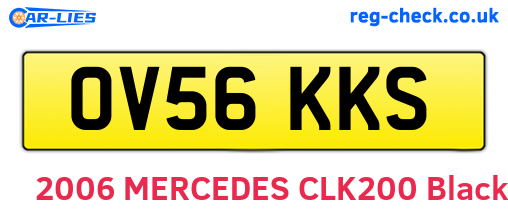 OV56KKS are the vehicle registration plates.