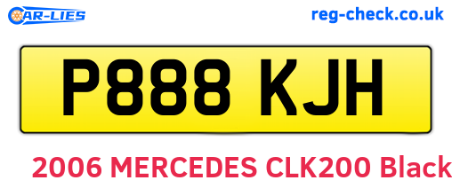 P888KJH are the vehicle registration plates.