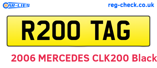 R200TAG are the vehicle registration plates.