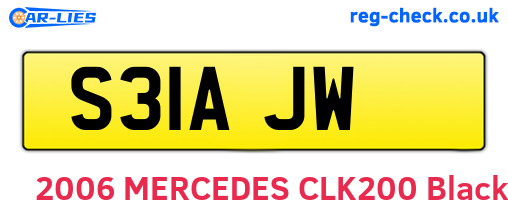 S31AJW are the vehicle registration plates.