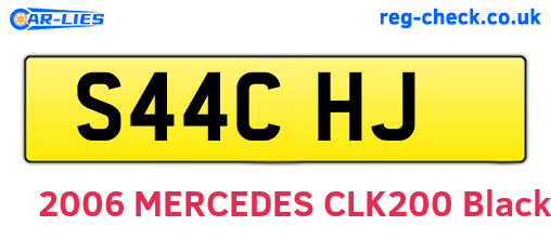 S44CHJ are the vehicle registration plates.