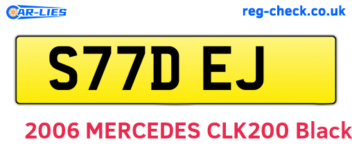 S77DEJ are the vehicle registration plates.