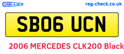 SB06UCN are the vehicle registration plates.
