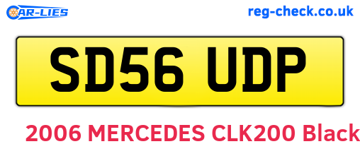 SD56UDP are the vehicle registration plates.