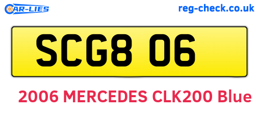 SCG806 are the vehicle registration plates.