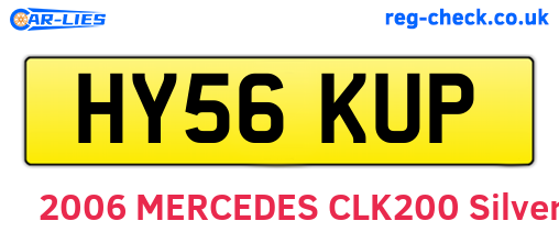 HY56KUP are the vehicle registration plates.