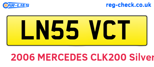 LN55VCT are the vehicle registration plates.