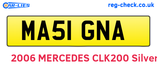 MA51GNA are the vehicle registration plates.