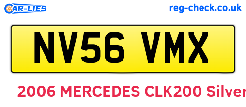 NV56VMX are the vehicle registration plates.