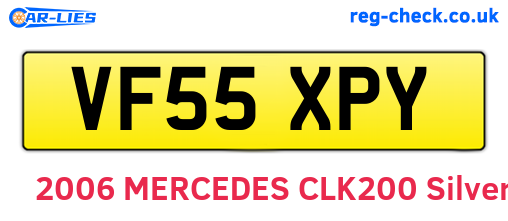 VF55XPY are the vehicle registration plates.