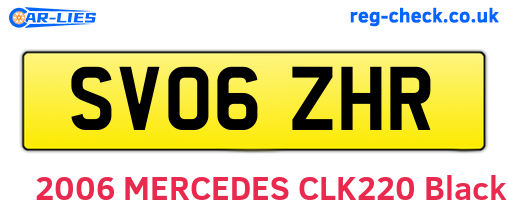 SV06ZHR are the vehicle registration plates.