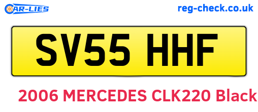 SV55HHF are the vehicle registration plates.