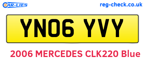YN06YVY are the vehicle registration plates.