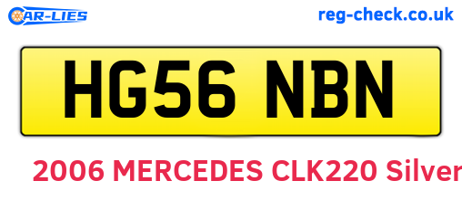 HG56NBN are the vehicle registration plates.