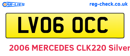 LV06OCC are the vehicle registration plates.