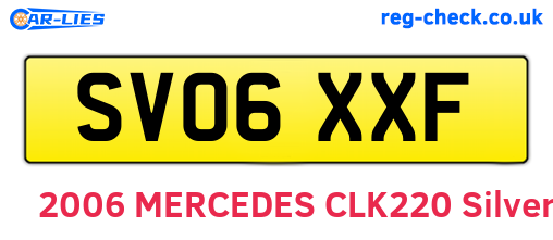 SV06XXF are the vehicle registration plates.
